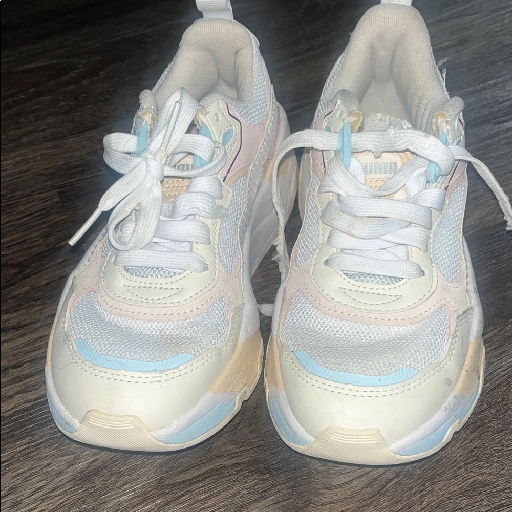 Puma Kids' White and Pastel Sneakers